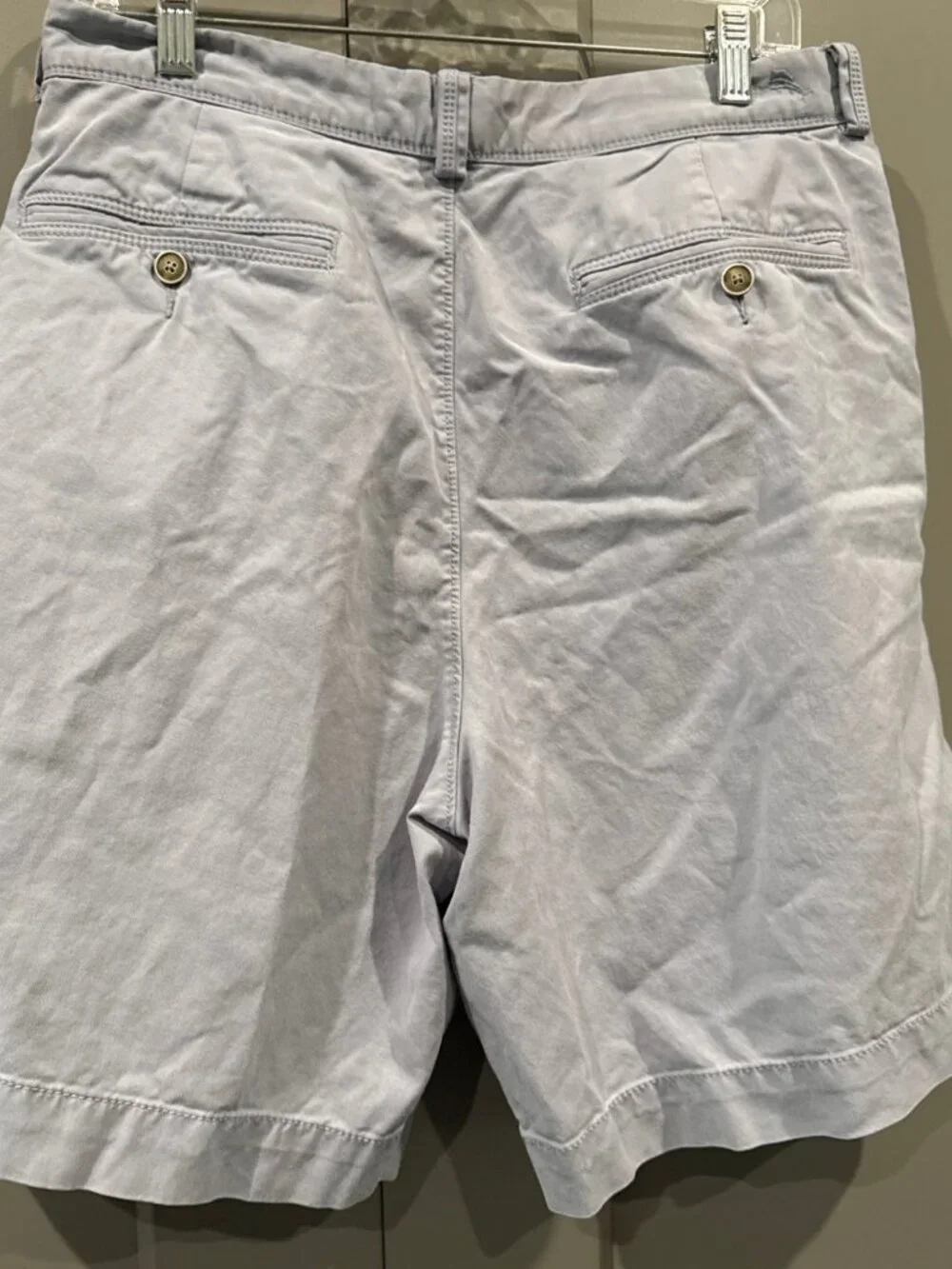 Tommy Bahama Mens Shorts Size 35 Blue Chino Flat Front Pocket Casual